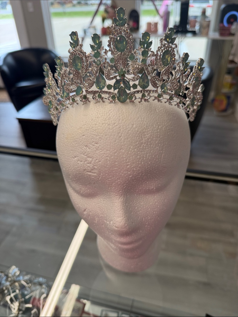 Turquoise Crystal Bridal Tiara - Elegant Women's Crown